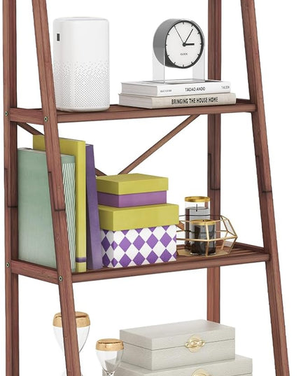 Giantex 4-Tier Bamboo Bookshelf, Multifunctional Storage Display Rack Shelves with Anti-Tipping Device