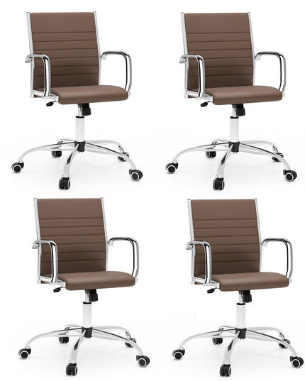 Ribbed Office Chair, Ergonomic High Back Executive Conference Chair