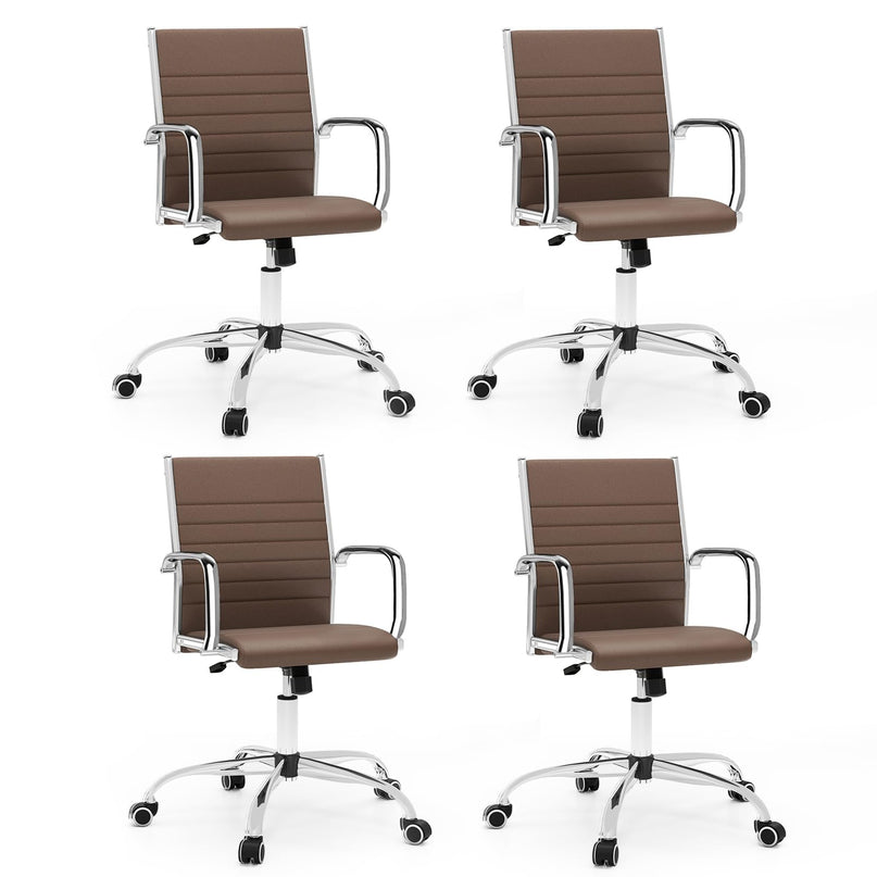 Ribbed Office Chair, Ergonomic High Back Executive Conference Chair