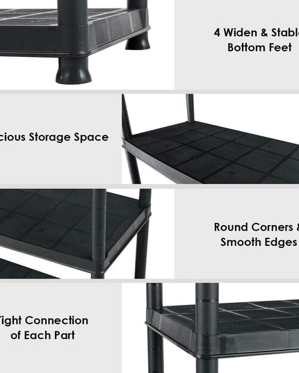 2 Pieces 5-Tier Ventilated Shelving Storage Rack - Giantexus