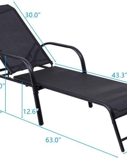 Outdoor Patio Chaise Lounge Chair