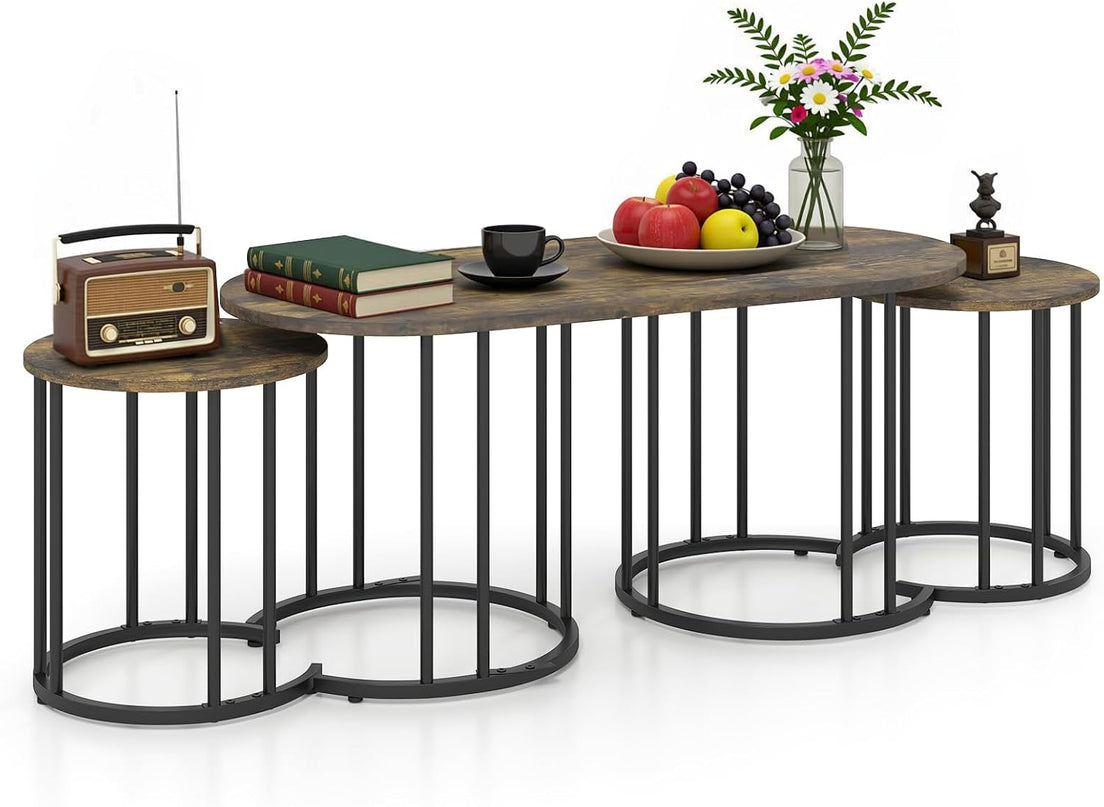 Giantex Nesting Coffee Table Set of 3