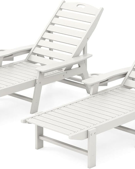 Giantex Lounge Chair Outdoor, Oversized Chaise Lounge Chair with 4-Position Backrest