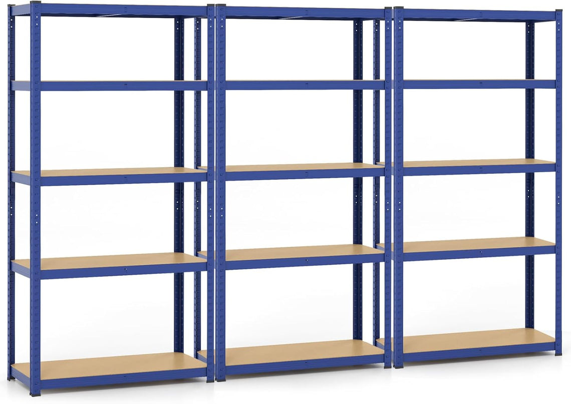 Giantex 5-Tier Storage Utility Shelves, 2000 LBS Total Load Capacity, Metal Garage Shelving Unit