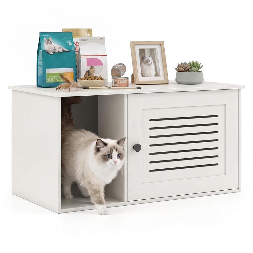 GIANTEX 31.5" Wooden Cat Litter Box Enclosure