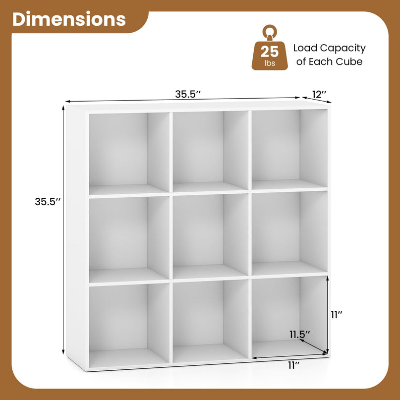 GIANTEX3/4/6/9-Cube Bookshelf Tool-Free Assembly