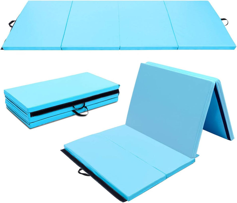 Gymnastics Mat, Anti-Tear Folding Gymnastics Exercise Mats Carrying Handles