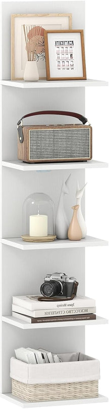 Giantex Wooden Wall-Mounted Organizer Book Shelf for Bedroom