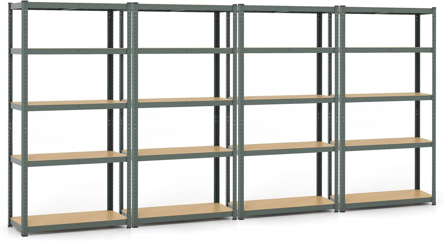 Giantex 5-Tier Storage Utility Shelves, 2000 LBS Total Load Capacity, Metal Garage Shelving Unit