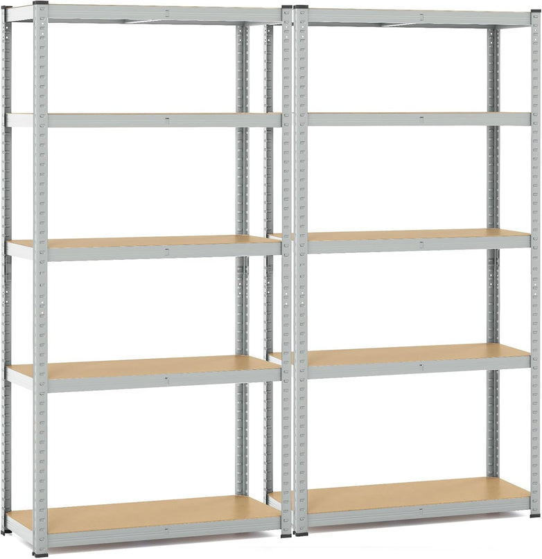 Giantex 5-Tier Storage Utility Shelves, 2000 LBS Total Load Capacity, Metal Garage Shelving Unit