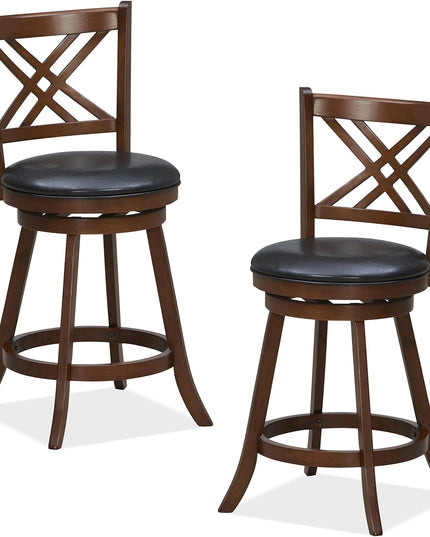 360° Swivel Barstools Set of 2 - Giantex