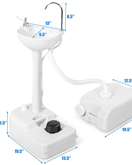 Hand Washing Station Portable Hand Sink W/Wheels