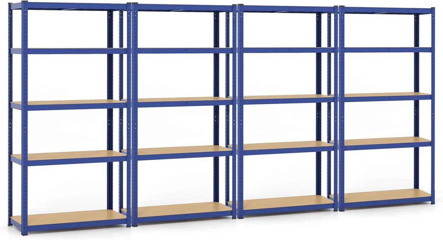 Giantex 5-Tier Storage Utility Shelves, 2000 LBS Total Load Capacity, Metal Garage Shelving Unit