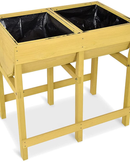 Raised Wooden Flower Planter (28" X 18" X 28.5")