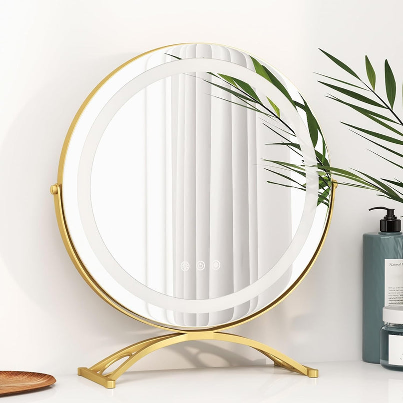 CHARMAID LED Makeup Mirror, 16 inch Lighted Vanity Mirror with Lights, 3 Color Lighting Modes