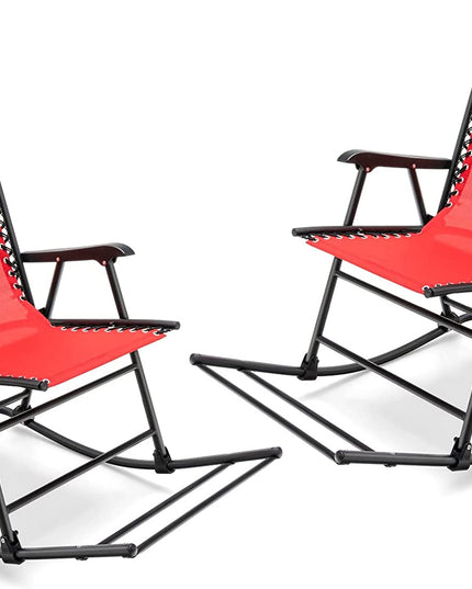 Giantex Rocking Camping Chair Folding - Outdoor Rocker Camping Chair
