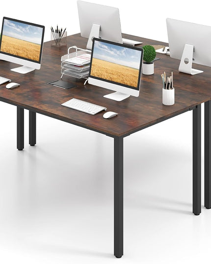 Giantex Modern 71" L x 35.5" W Large Meeting Table with Metal Frames for 8-10 People