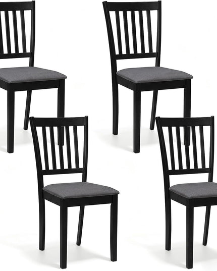 Giantex Wood Slat-Back Design Kitchen Chairs (2/4)