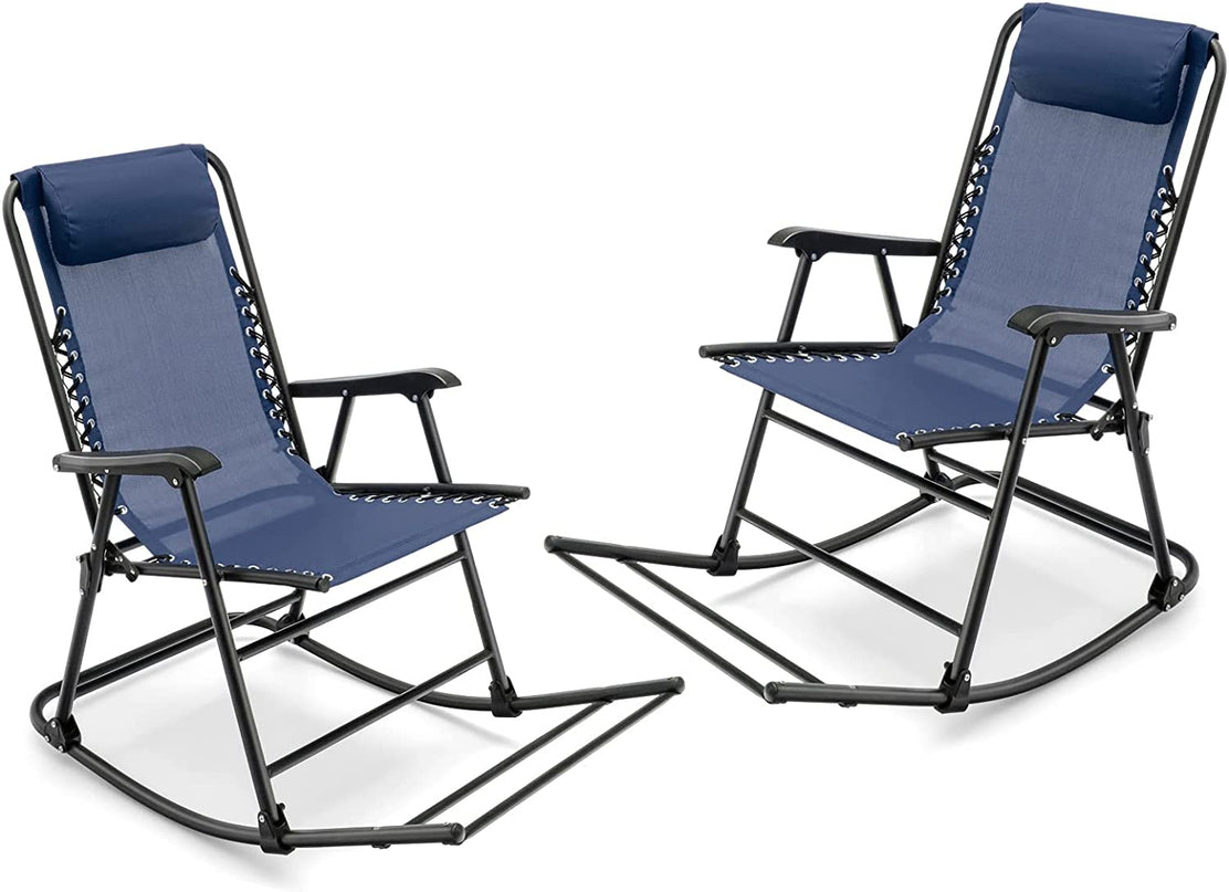 Giantex Rocking Camping Chair Folding - Outdoor Rocker Camping Chair