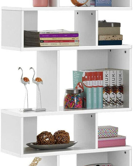 Freestanding Ladder Bookcase, 5-Layer Shelves Closet Organizer Rack Display Cabinet
