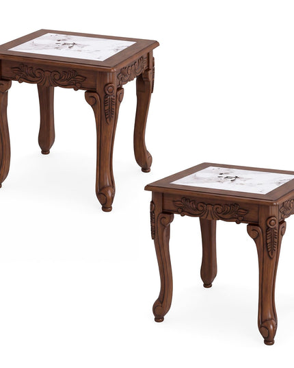 GIANTEX Vintage Glass Sofa Side Table for Living Room (1/2)
