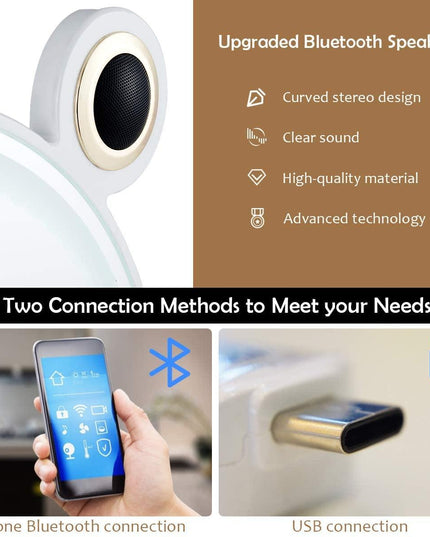 CHARMAID | Vanity Set with Lighted Mirror and Wireless Speaker - Giantexus