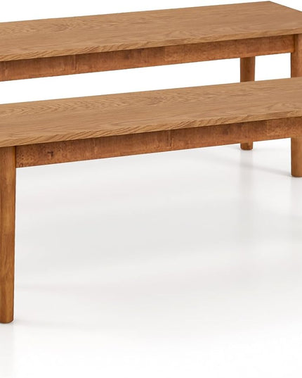 Giantex Wood Dining Bench, Entryway Bench w/Solid Rubber Wood Legs, 660 LBS Weight Capacity