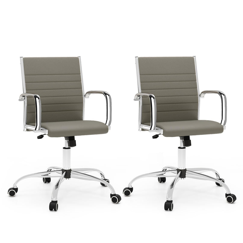 Ribbed Office Chair, Ergonomic High Back Executive Conference Chair