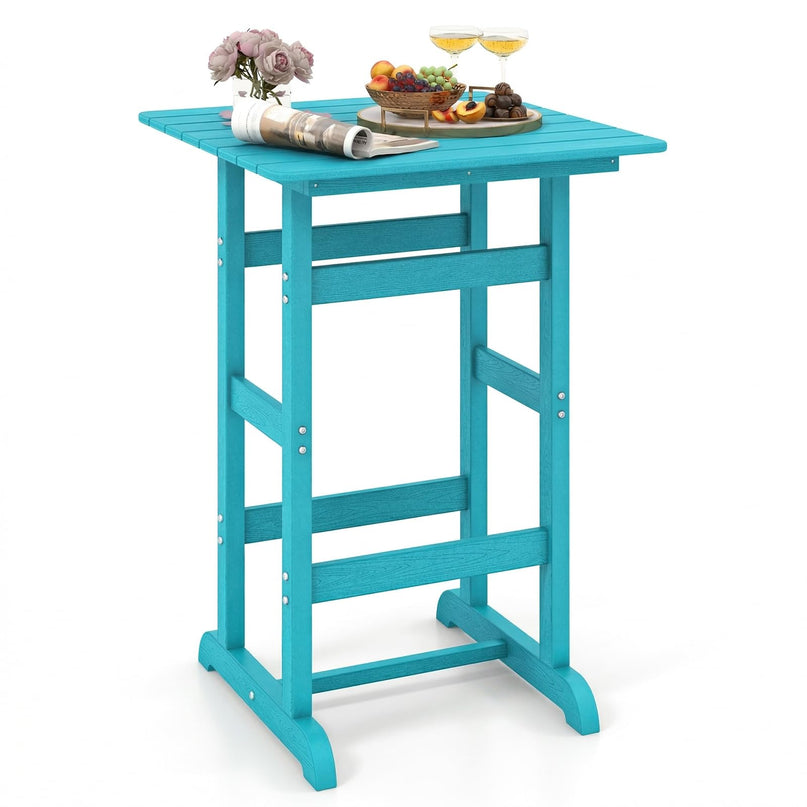 Table de bar carrée Giantex de 42" de hauteur en PEHD