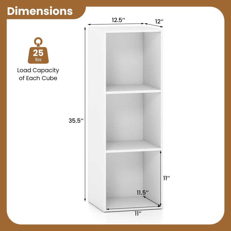 GIANTEX3/4/6/9-Cube Bookshelf Tool-Free Assembly
