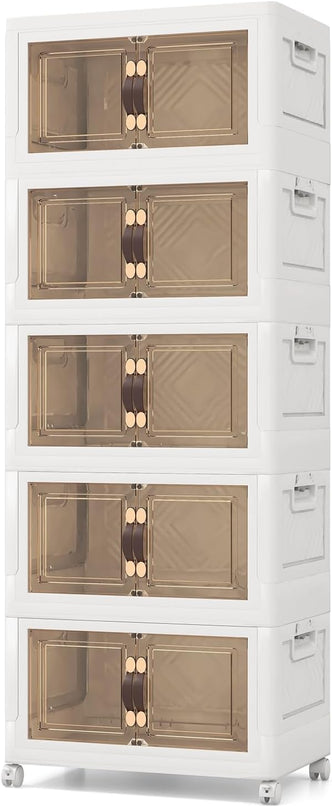Giantex 3-Pack Storage Bins with Lids and Wheels, 50 Gal Total Capacity