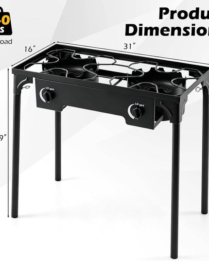 Giantex 3 Burner Propane Burner, 240,000 BTU High Pressure Gas Stove
