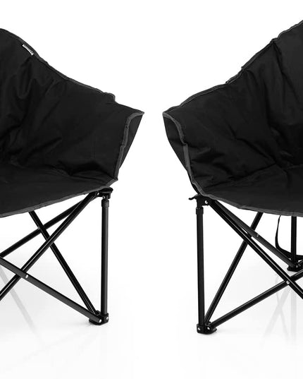 Giantex Portable Camping Chair, Lawn Chair, Outdoor Folding Chair with Cup Holder, Soft Seat