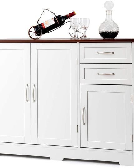 Giantex Buffet Server Sideboard Storage Cabinet Console Table Utensils Organizer
