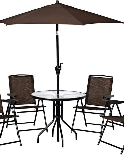 Giantex 2 Pack Patio Dining Chairs, Adjustable Sling Back Chairs with Armrest, Folding Patio Chairs