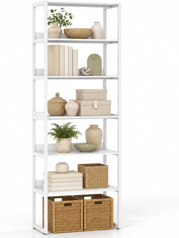 Giantex Desktop Bookshelf, 3-Tier Desk Hutch Dorm with Open Shelves