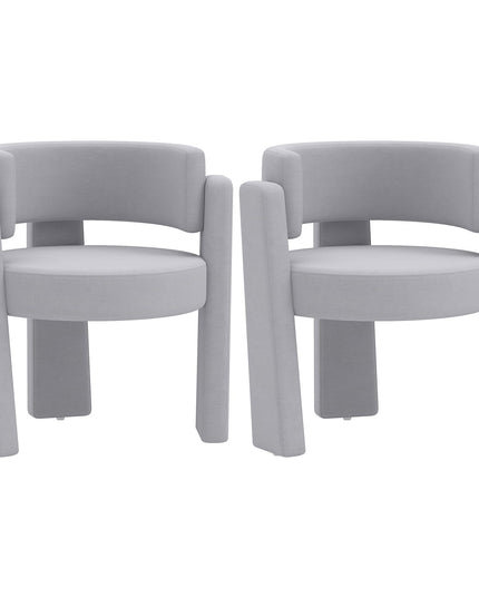 GIANTEX Modern Velvet Barrel Accent Chair with Thick Seat (1/2)