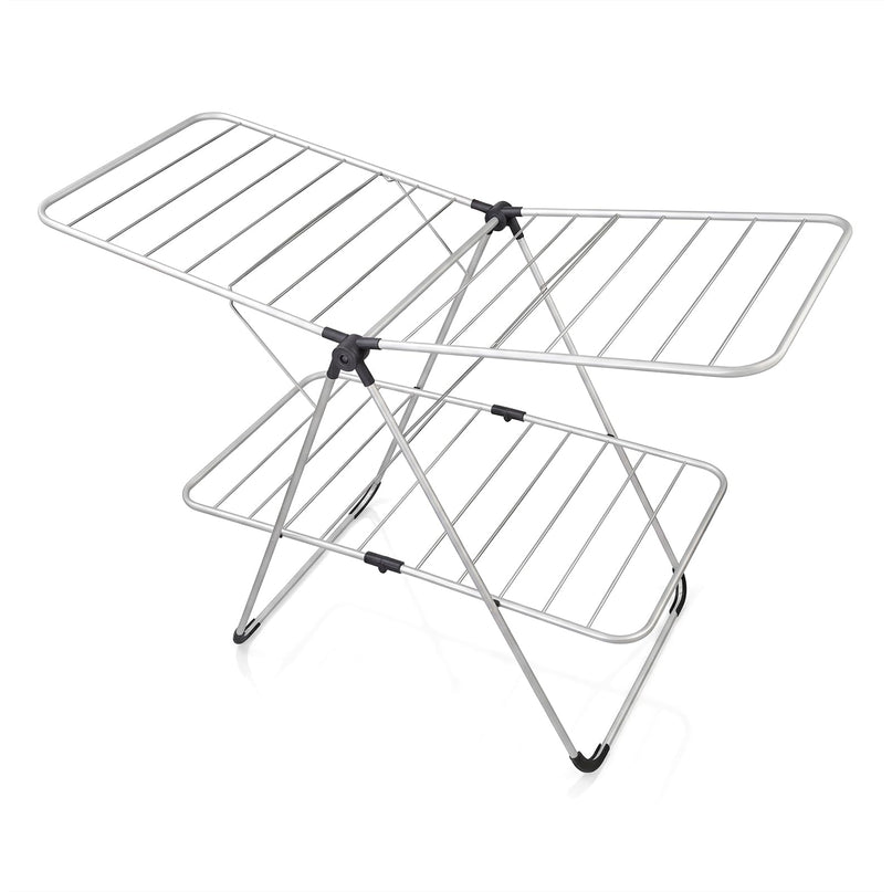 Giantex Foldable Clothes Drying Rack 2-Tier Aluminum Laundry Drying Rack