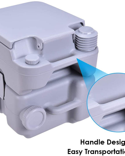 Giantex Portable Toilet 5 Gallon with Waste Tank, Built-in Rotating Spout