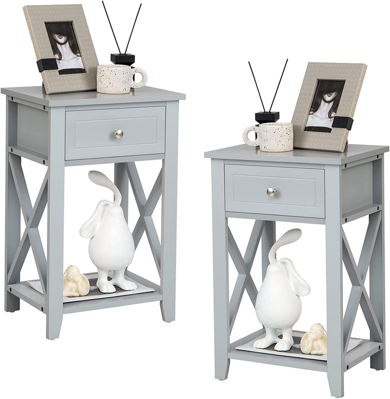 Giantex Modern X-Design Nightstand