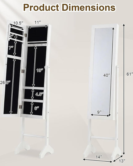 Giantex Jewelry Armoire with Full Length Mirror