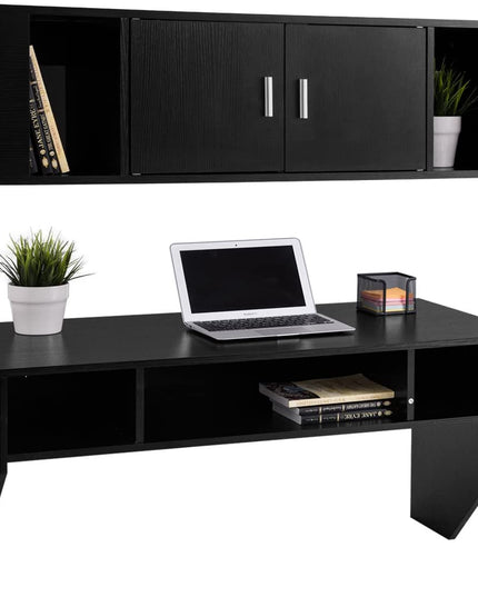 Bureau d'ordinateur mural flottant
