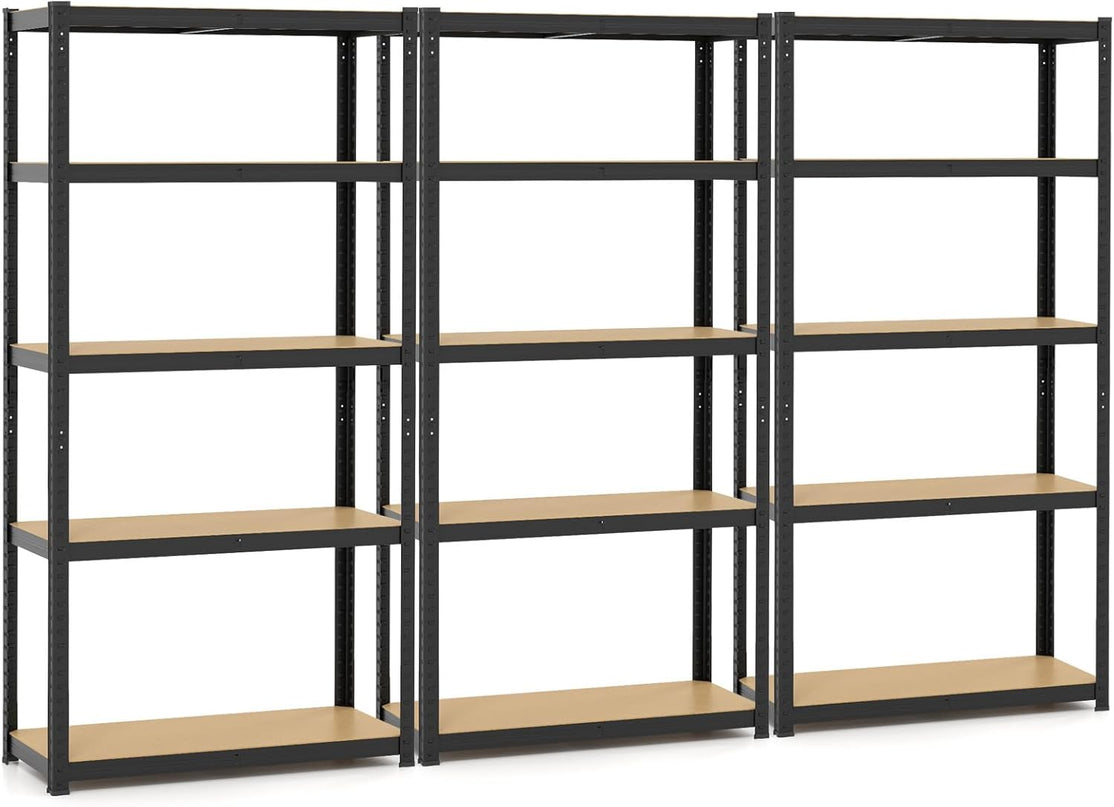 Giantex 5-Tier Storage Utility Shelves, 2000 LBS Total Load Capacity, Metal Garage Shelving Unit