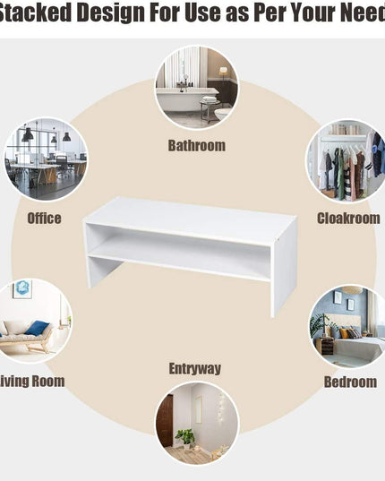 3-in-1 Shoe Rack, 5-Tier Shoe Organizer, Wood Storage Shelf for Shoes - Giantexus