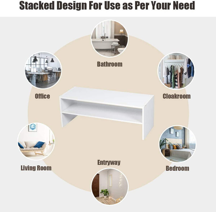 3-in-1 Shoe Rack, 5-Tier Shoe Organizer, Wood Storage Shelf for Shoes - Giantexus