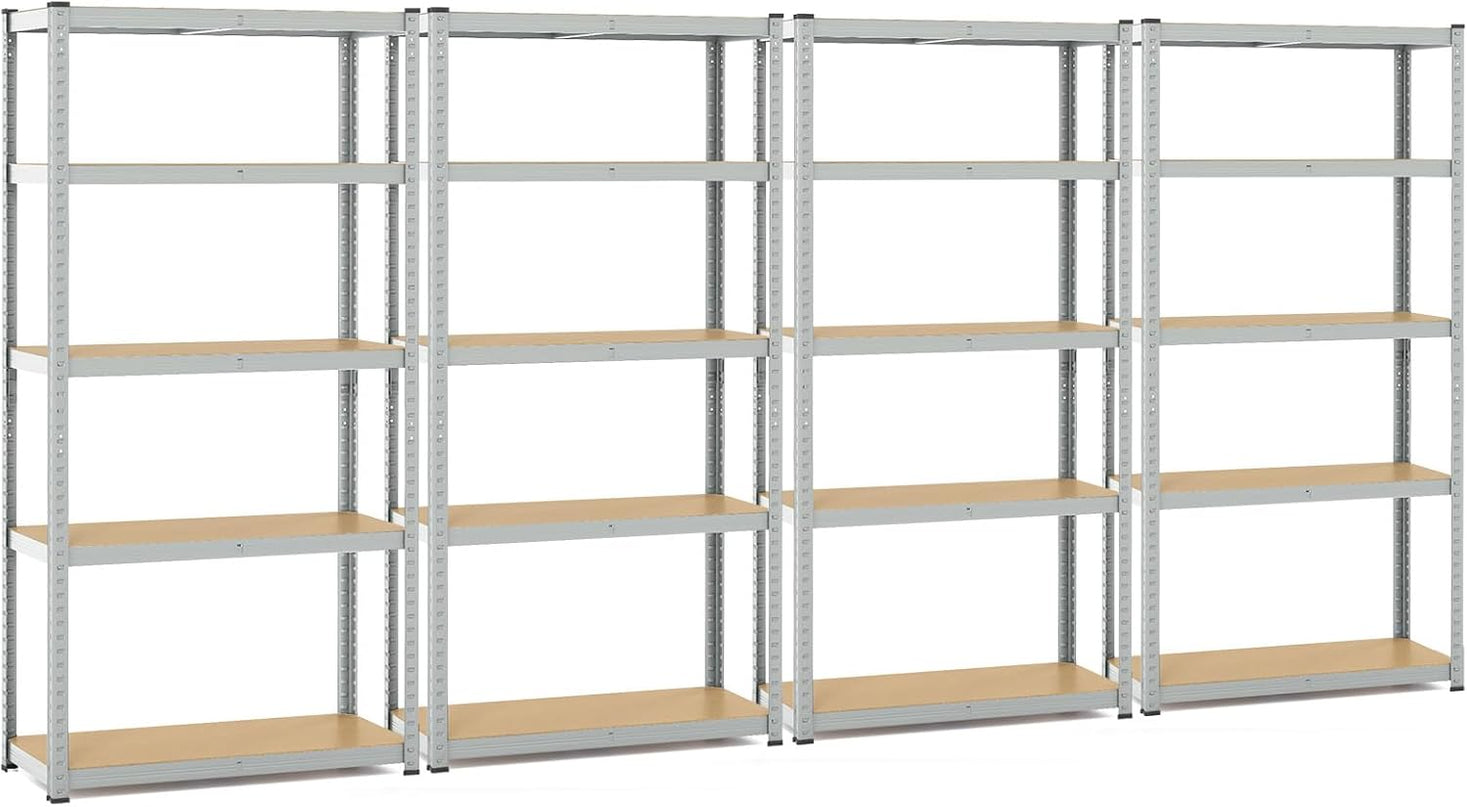Giantex 5-Tier Storage Utility Shelves, 2000 LBS Total Load Capacity, Metal Garage Shelving Unit
