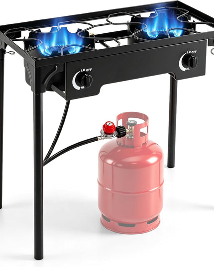 Giantex 3 Burner Propane Burner, 240,000 BTU High Pressure Gas Stove