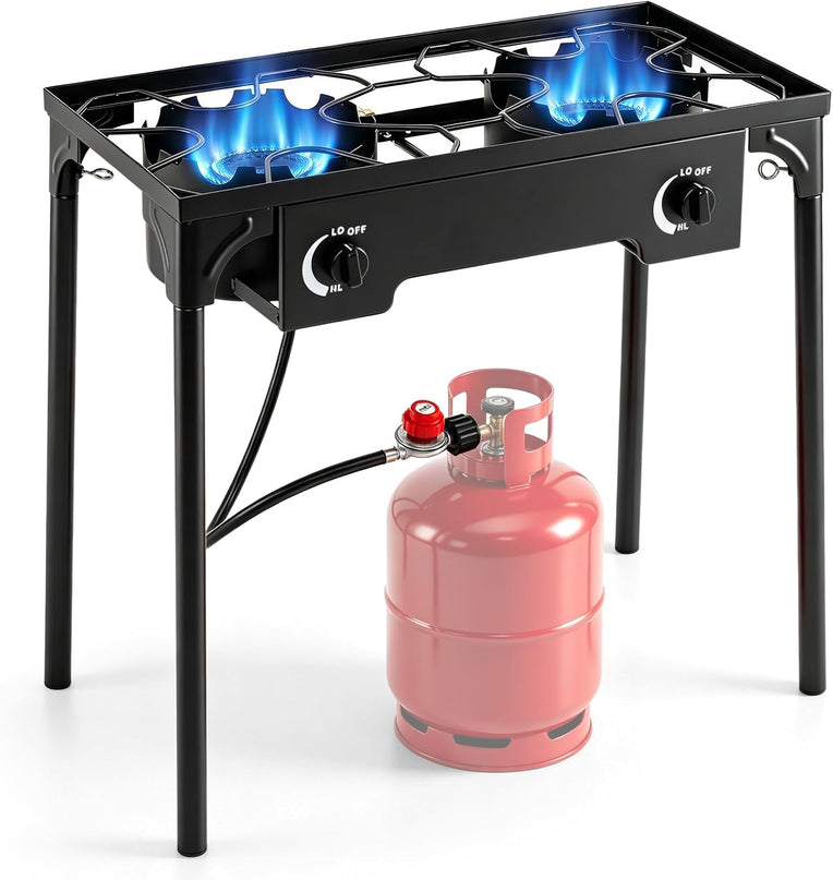 Giantex 3 Burner Propane Burner, 240,000 BTU High Pressure Gas Stove