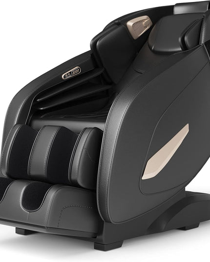 Giantex Full Body Massage Chair, SL Track Massage Recliner Electric Zero Gravity W/Airbags, Back Heater, Foot Roller, Auto Body Detector, Adjusting Shiatsu Full Body Massage Chair G002