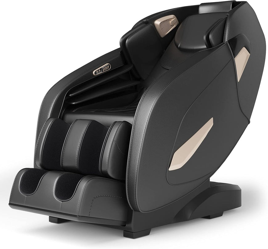 Giantex Full Body Massage Chair, SL Track Massage Recliner Electric Zero Gravity W/Airbags, Back Heater, Foot Roller, Auto Body Detector, Adjusting Shiatsu Full Body Massage Chair G002